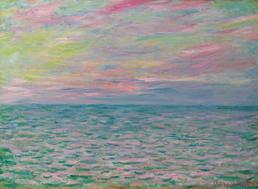 🌅 Sonnenuntergang in Pourville, offene See – Claude Monet (1882)