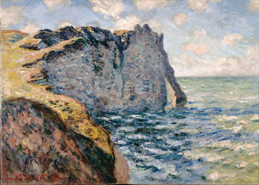 🎨 Die Falaise d’Aval in Étretat – Claude Monet, 1885