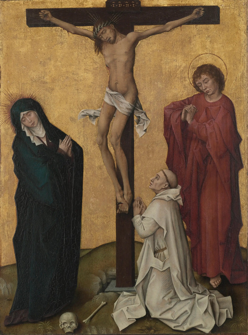 Die Kreuzigung mit einem Kartäuser-Mönch - Rogier van der Weyden