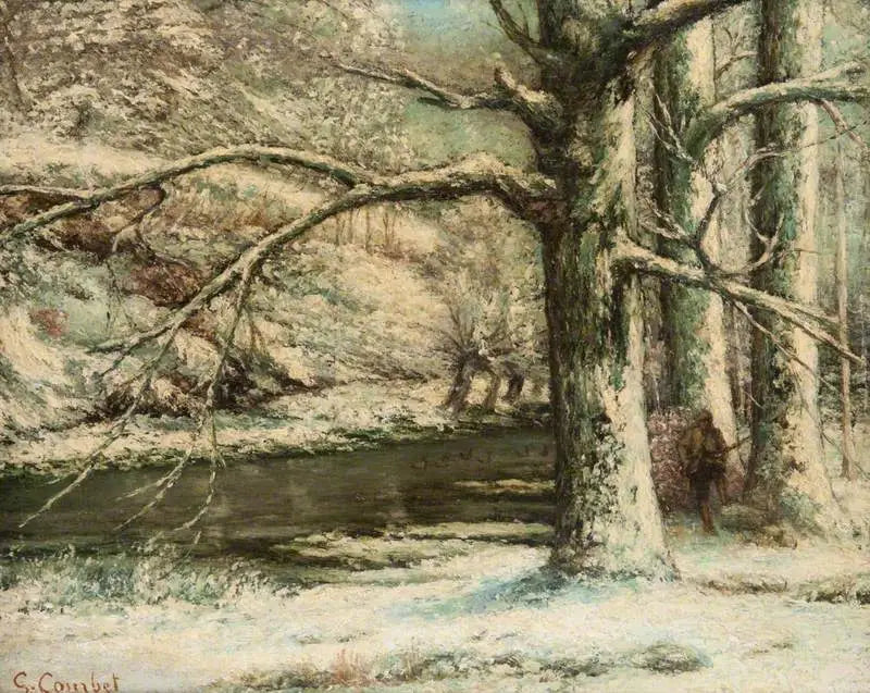 Schneelandschaft - Gustave Courbet