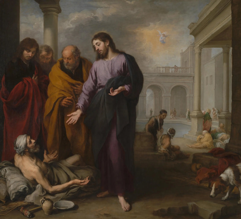 Christus heilt den Gelähmten am Teich von Bethesda - Bartolomé Esteban Murillo
