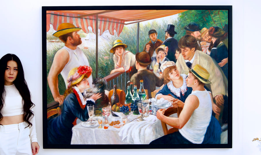Fertige Leinwand bereit zur Kundenfreigabe