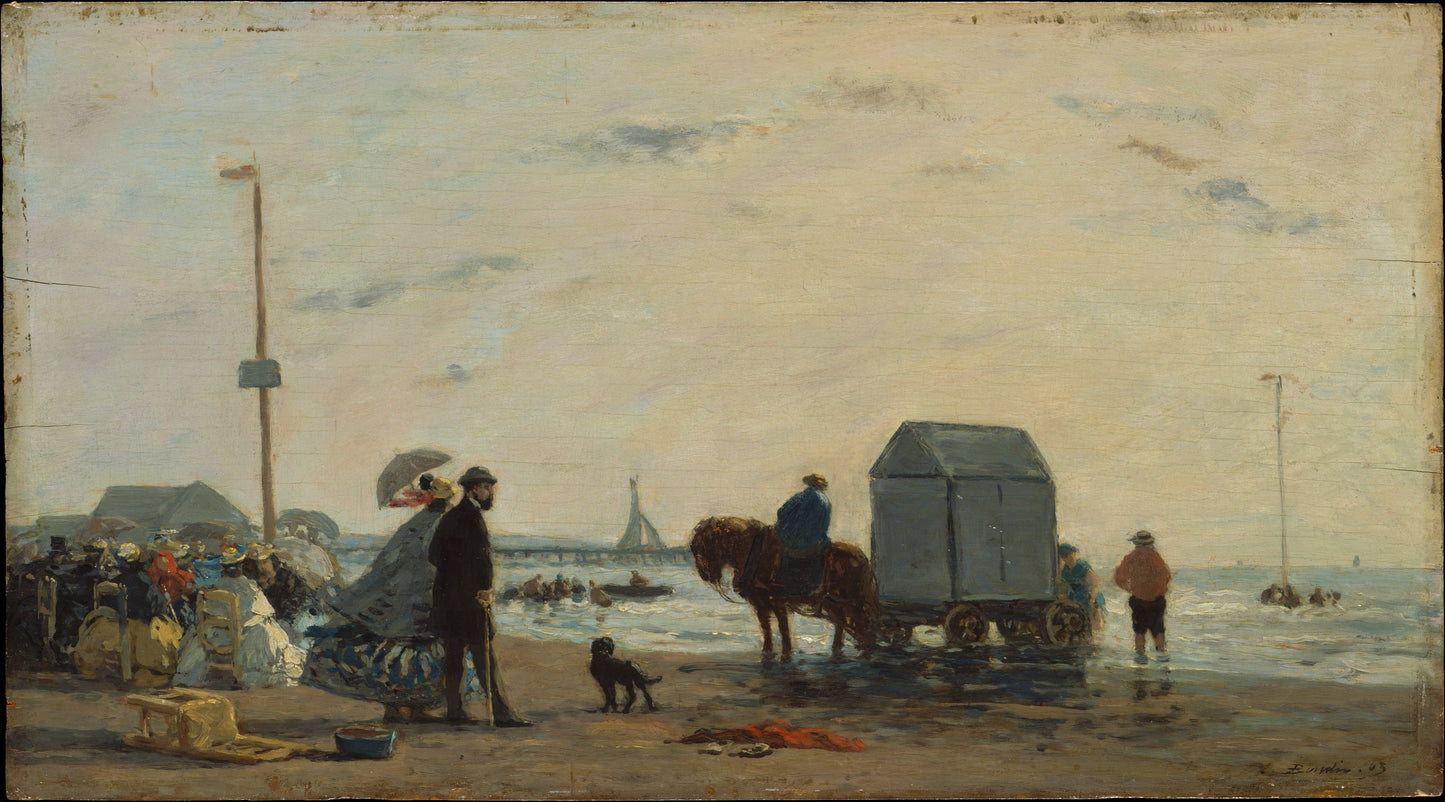 🐚 Strand Szene in Trouville – Eugène Boudin (1863)