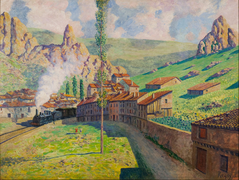 Pancorbo: Der vorbeifahrende Zug - Darióño de Regoyos