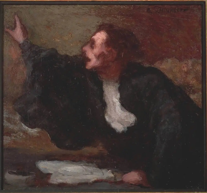Anklagender Anwalt - Honoré Daumier