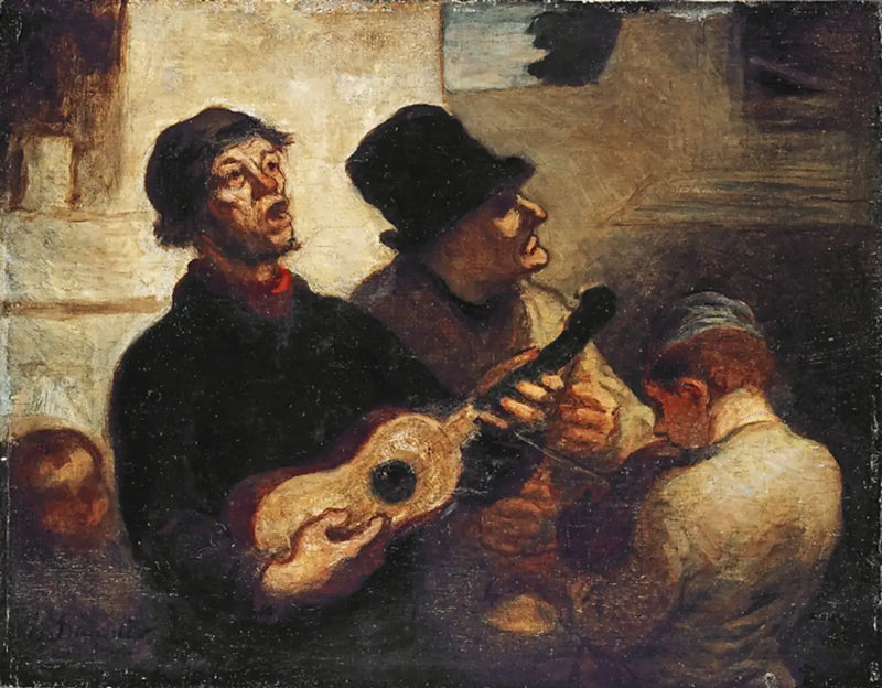 Die Straßen Sänger - Honoré Daumier