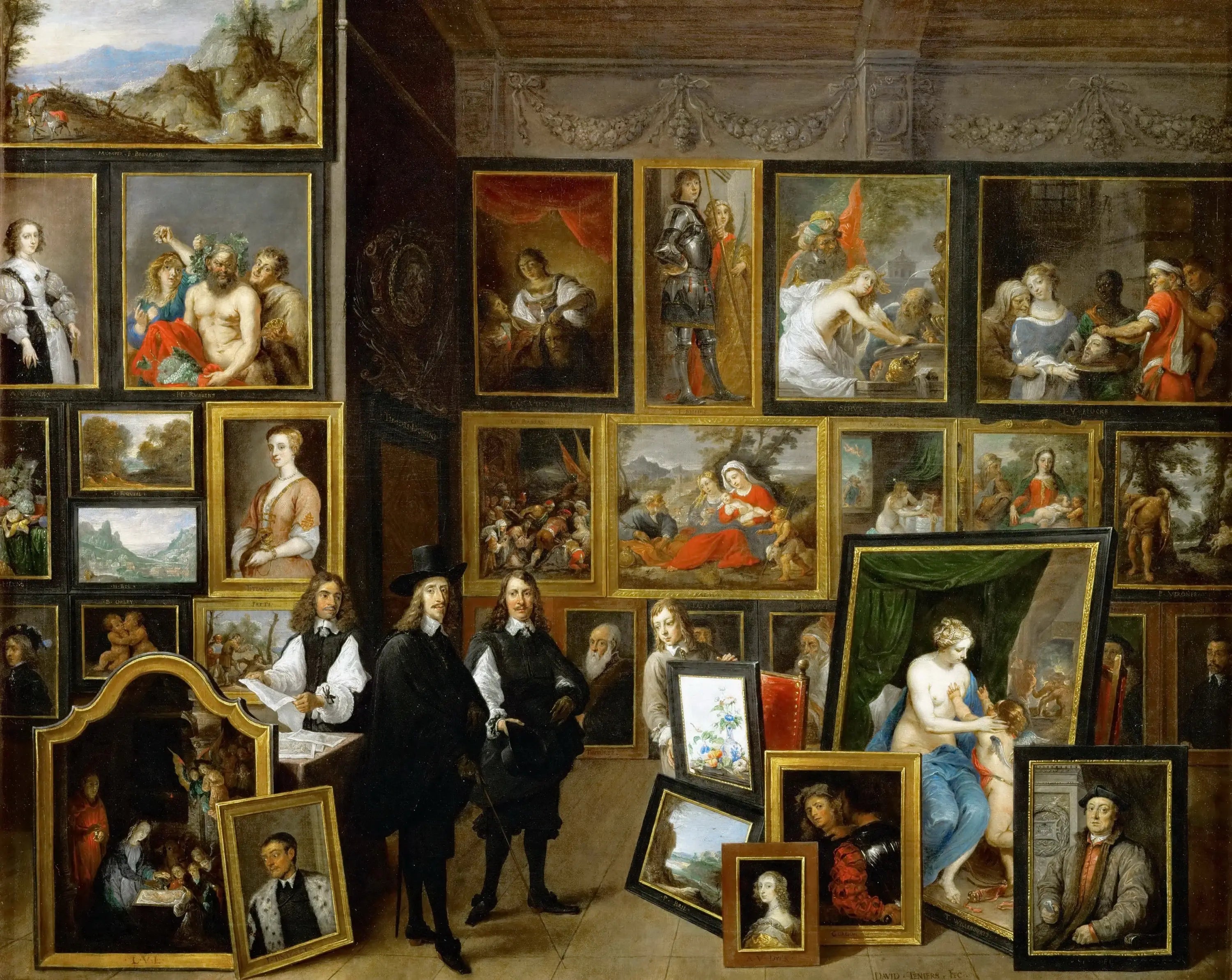 L’Archiduc Léopold-Guillaume dans sa galerie à Bruxelles - David Teniers le Jeune - Alpha Reproduction