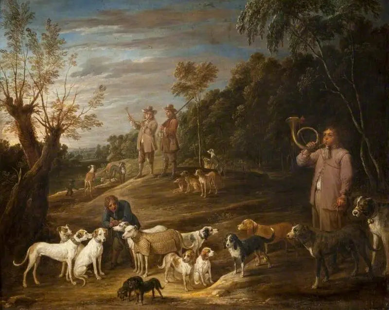 Landschaft mit Jägern und Hunden - David Teniers der Jüngere