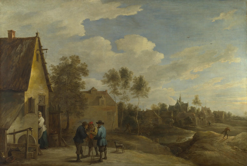Eine Ansicht eines Dorfes - David Teniers der Jüngere