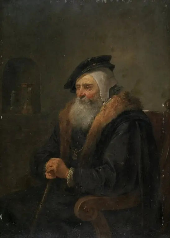 Alter Mann in einem Sessel - David Teniers der Jüngere