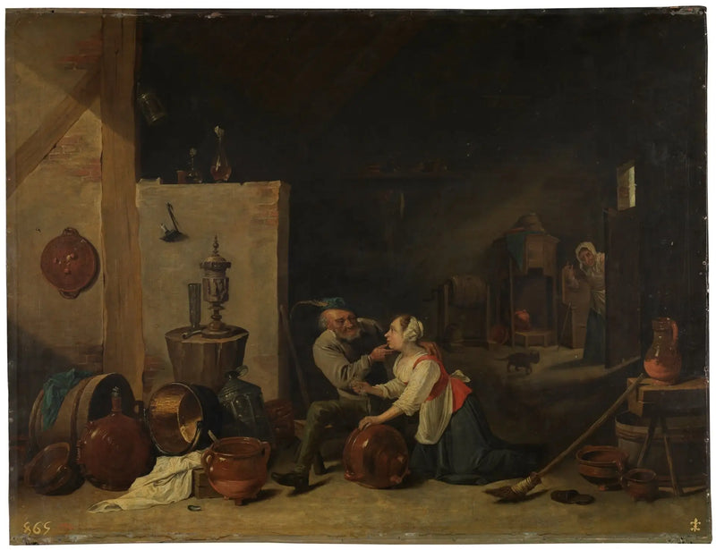 Der alte Mann und die Magd - David Teniers der Jüngere