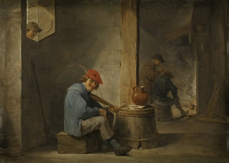 Ein Bauer spielt Musik - David Teniers der Jüngere