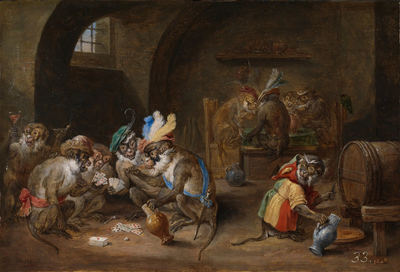 Affen in einer Taverne - David Teniers der Jüngere