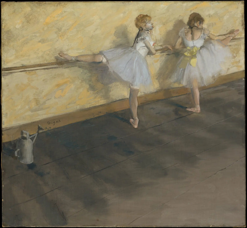 Balletttänzerinnen an der Stange - Edgar Degas