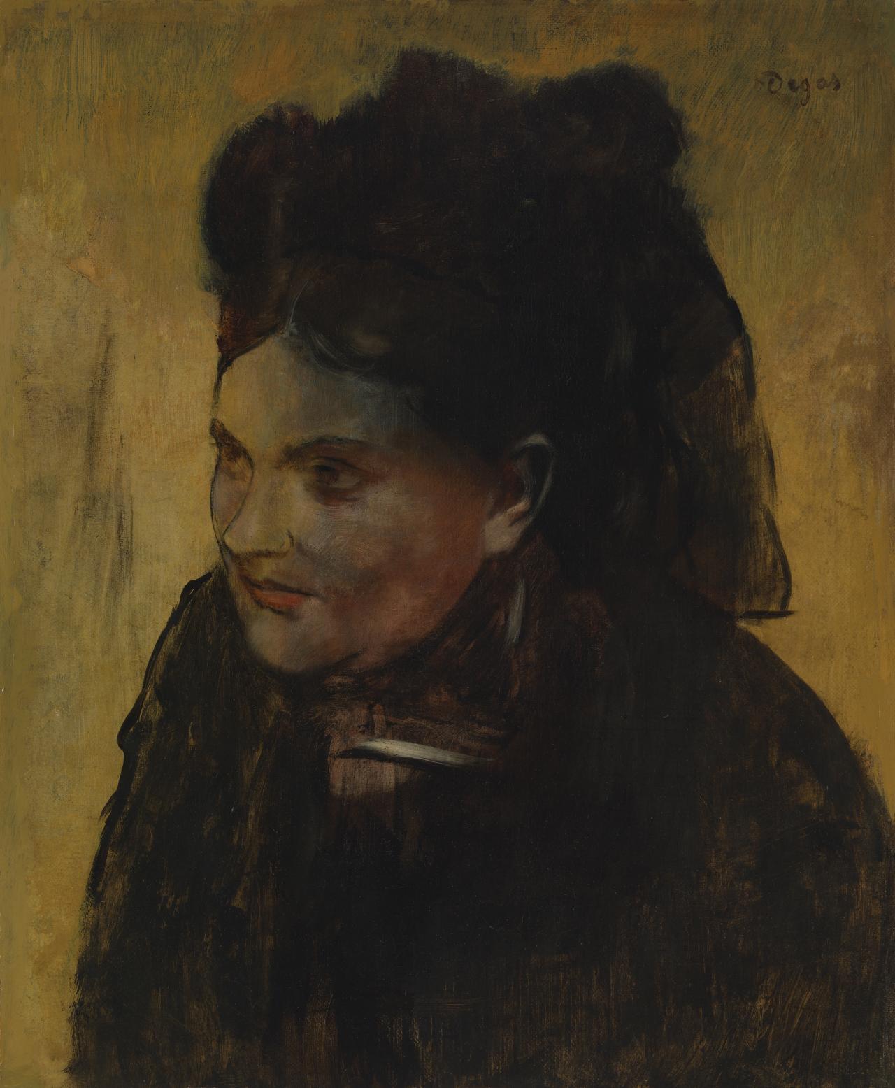 Reproduction du tableau « Portrait d'une femme - Edgar Degas » par Alpha Reproduction en peinture à l’huile