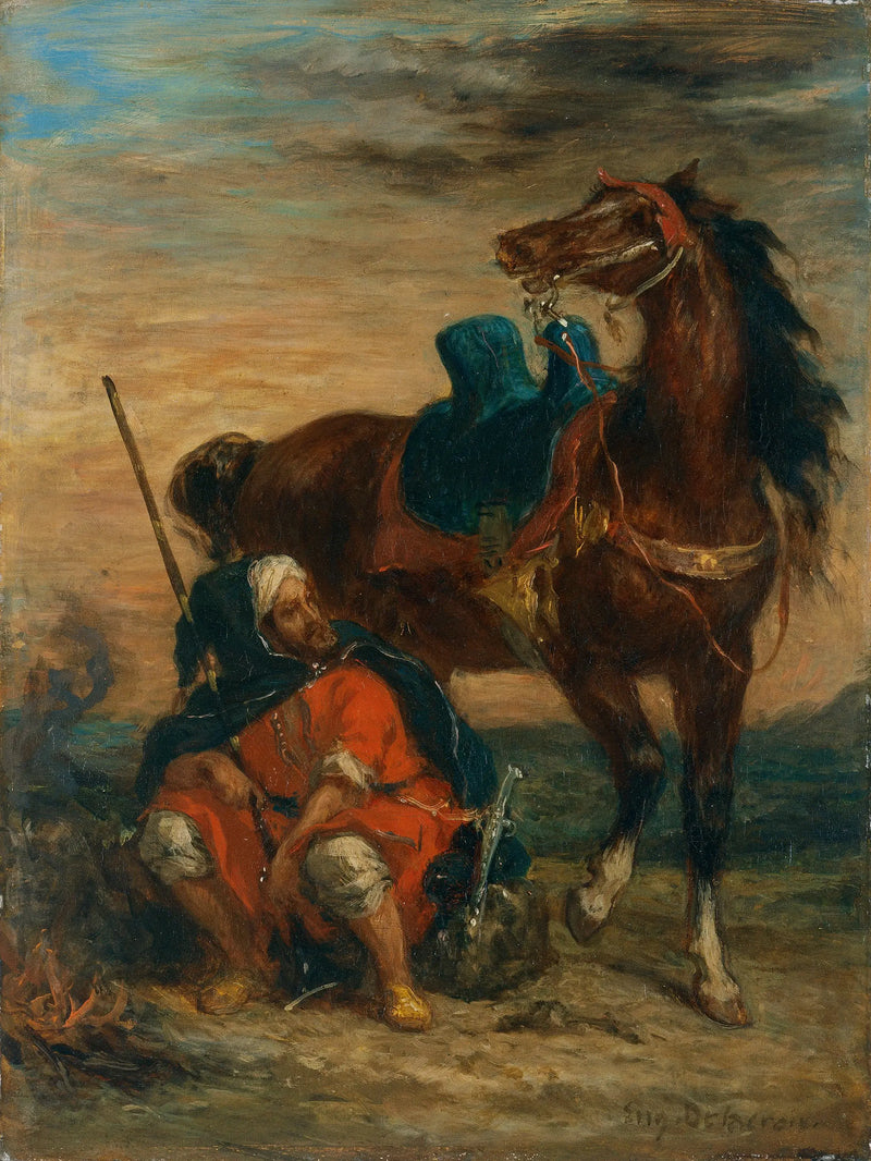 Arabischer Reiter - Eugène Delacroix