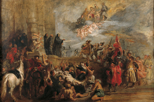 Reproduction du tableau « Les miracles de saint Benoît - Eugène Delacroix » par Alpha Reproduction en peinture à l’huile