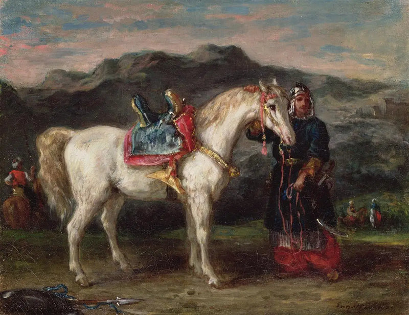 Zirkusmieter Sohn Pferd durch die Braut - Eugène Delacroix