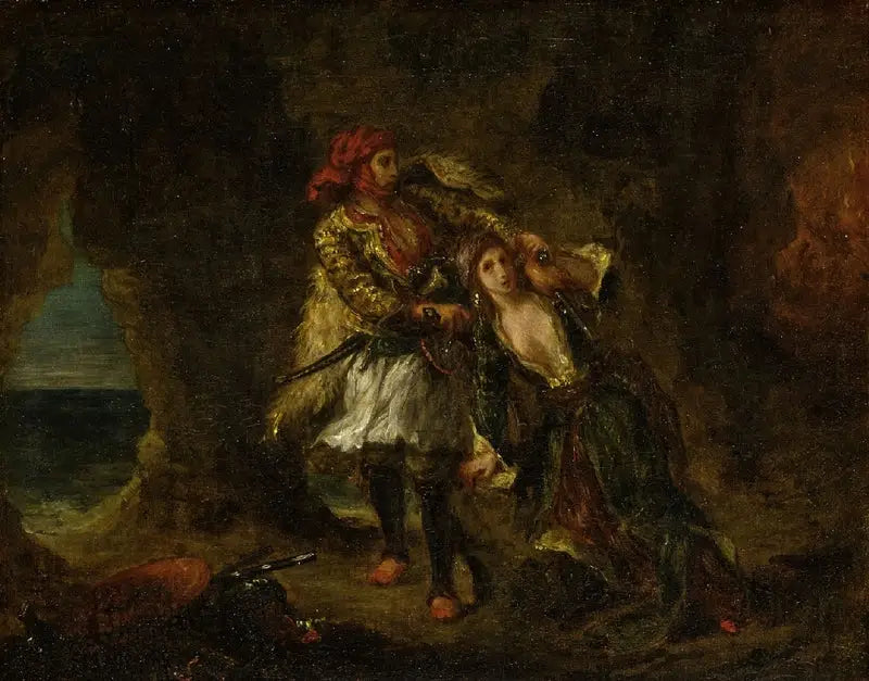 Die Braut von Abydos - Eugène Delacroix