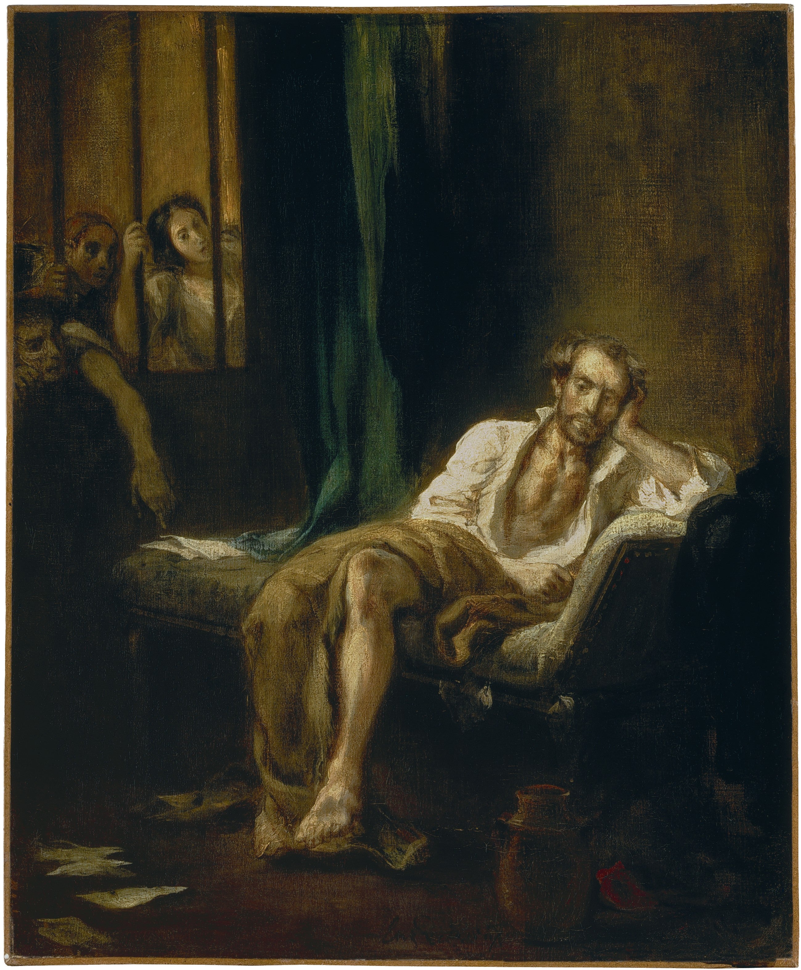 Reproduction du tableau « Le Tasse dans la maison des fous - Eugène Delacroix » par Alpha Reproduction en peinture à l’huile