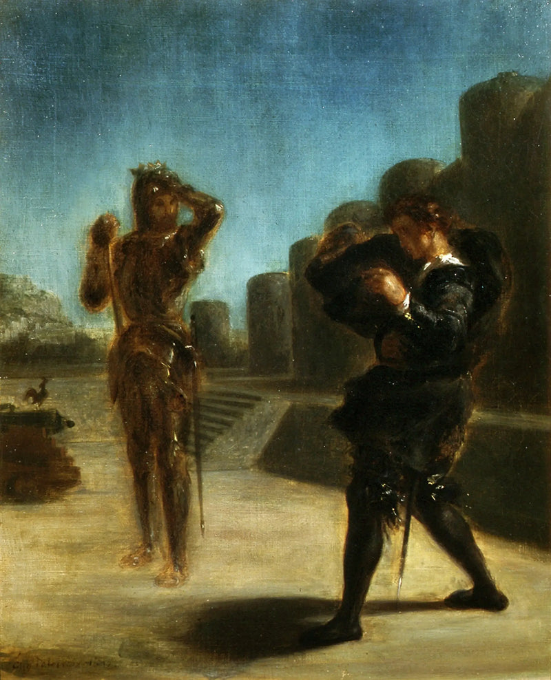 Hamlet und der Geist. - Eugène Delacroix