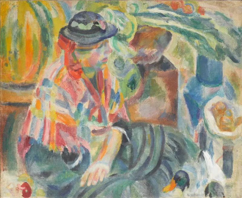 Frau auf dem Markt (Portugal) - Robert Delaunay