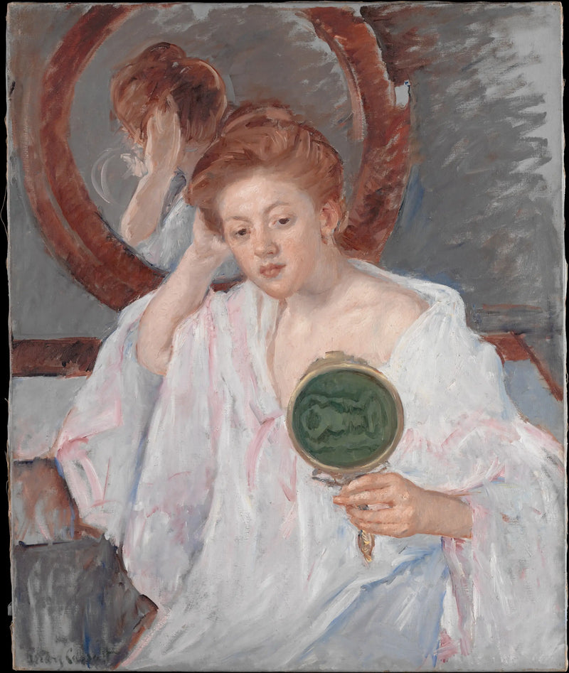 Denise an ihrem Frisiertisch - Mary Cassatt