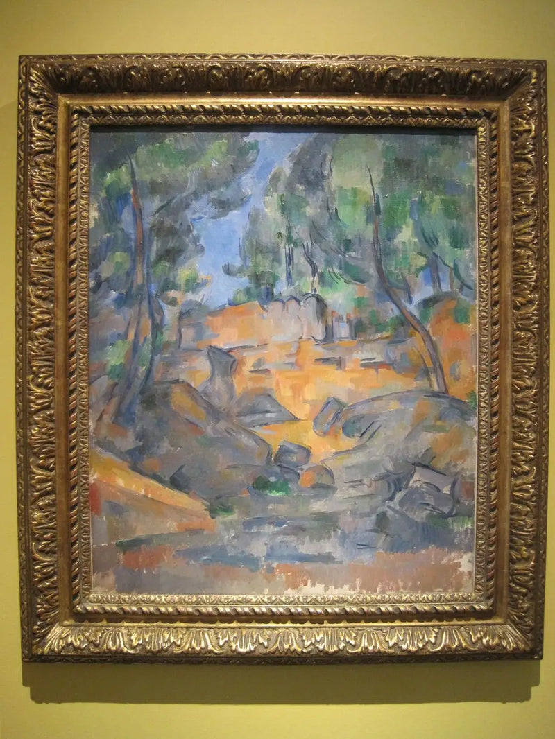 Bäume und Felsen - Paul Cézanne