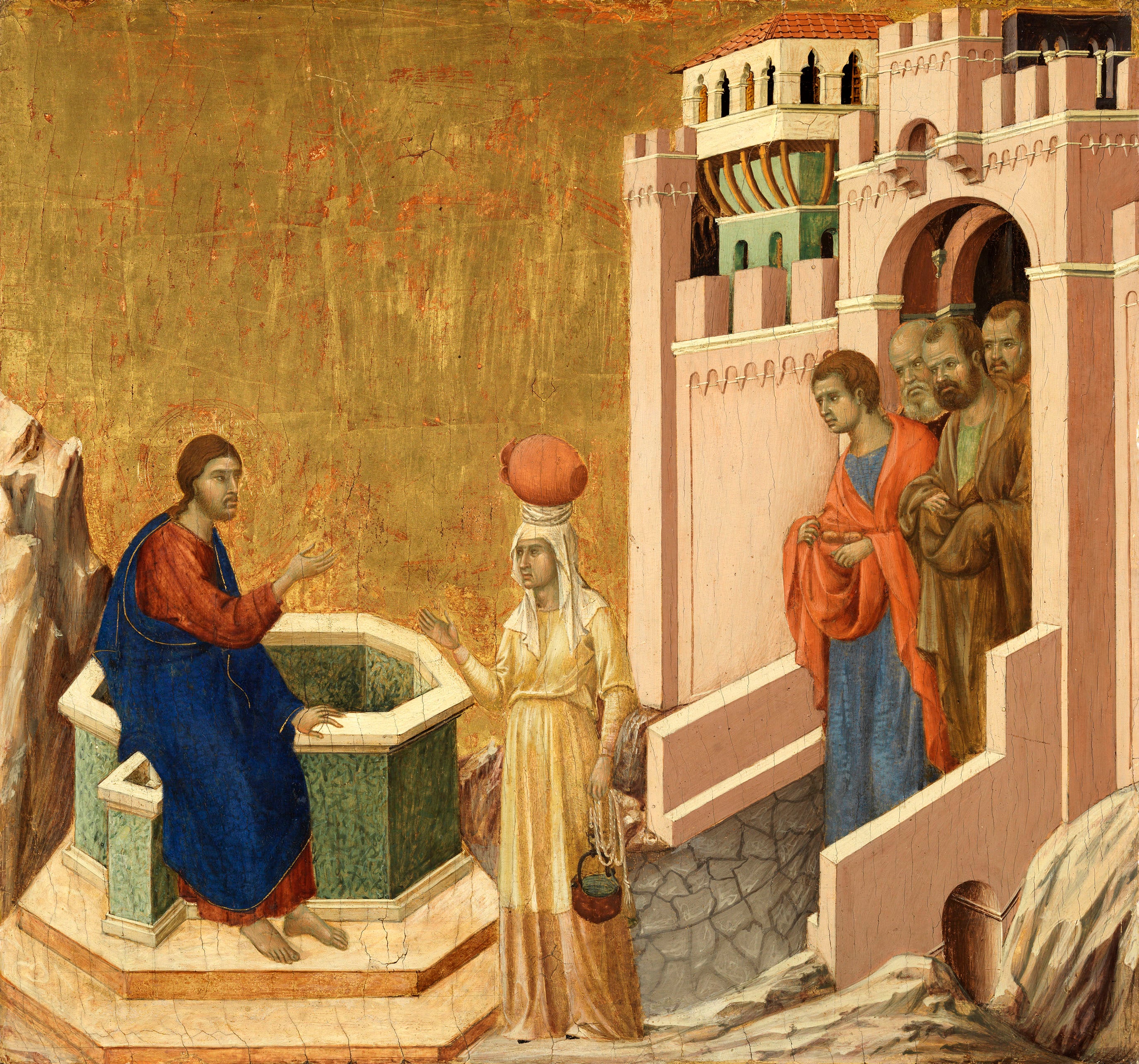 Le Christ et la Samaritaine - Duccio di Buoninsegna - Alpha Reproduction