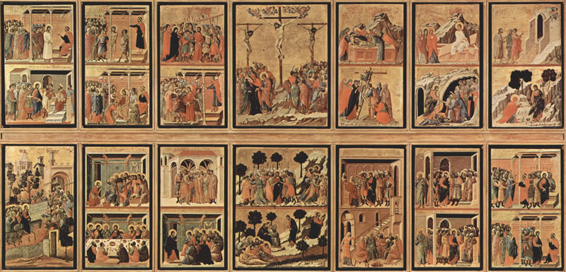 Umgestaltung des Rückens des Altarretabels der Maestà von Siena - Duccio di Buoninsegna