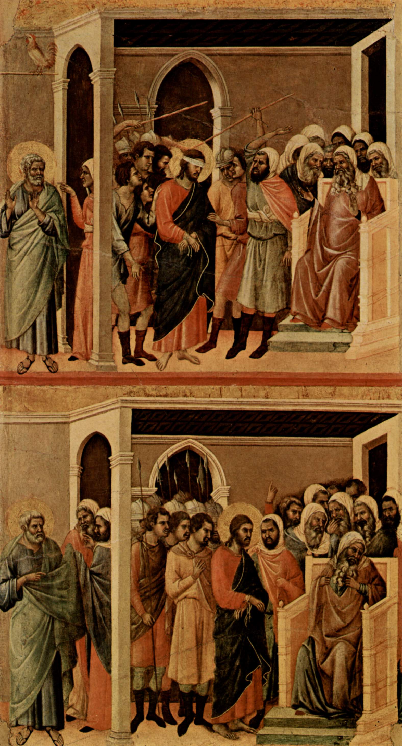 Le Christ moqué (en haut) ; Le Christ devant Caïphe (en bas) - Duccio di Buoninsegna - Alpha Reproduction
