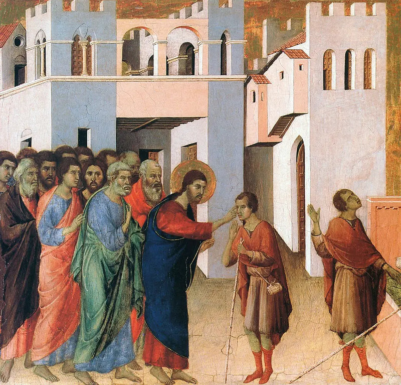 Die Heilung des blinden Mannes - Duccio di Buoninsegna