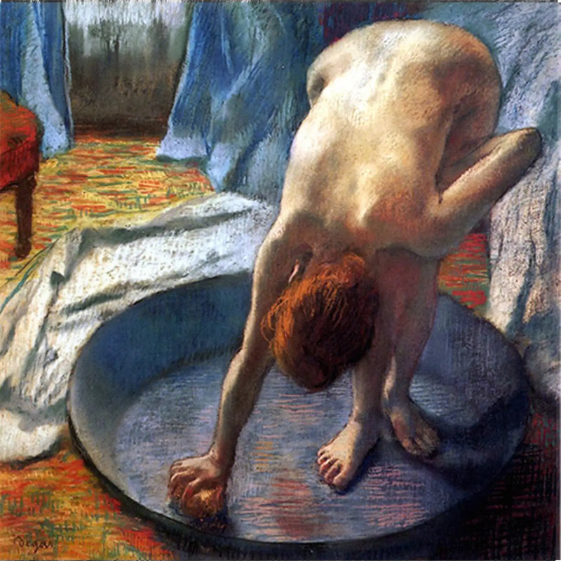 Frau mit Waschschüssel - Edgar Degas