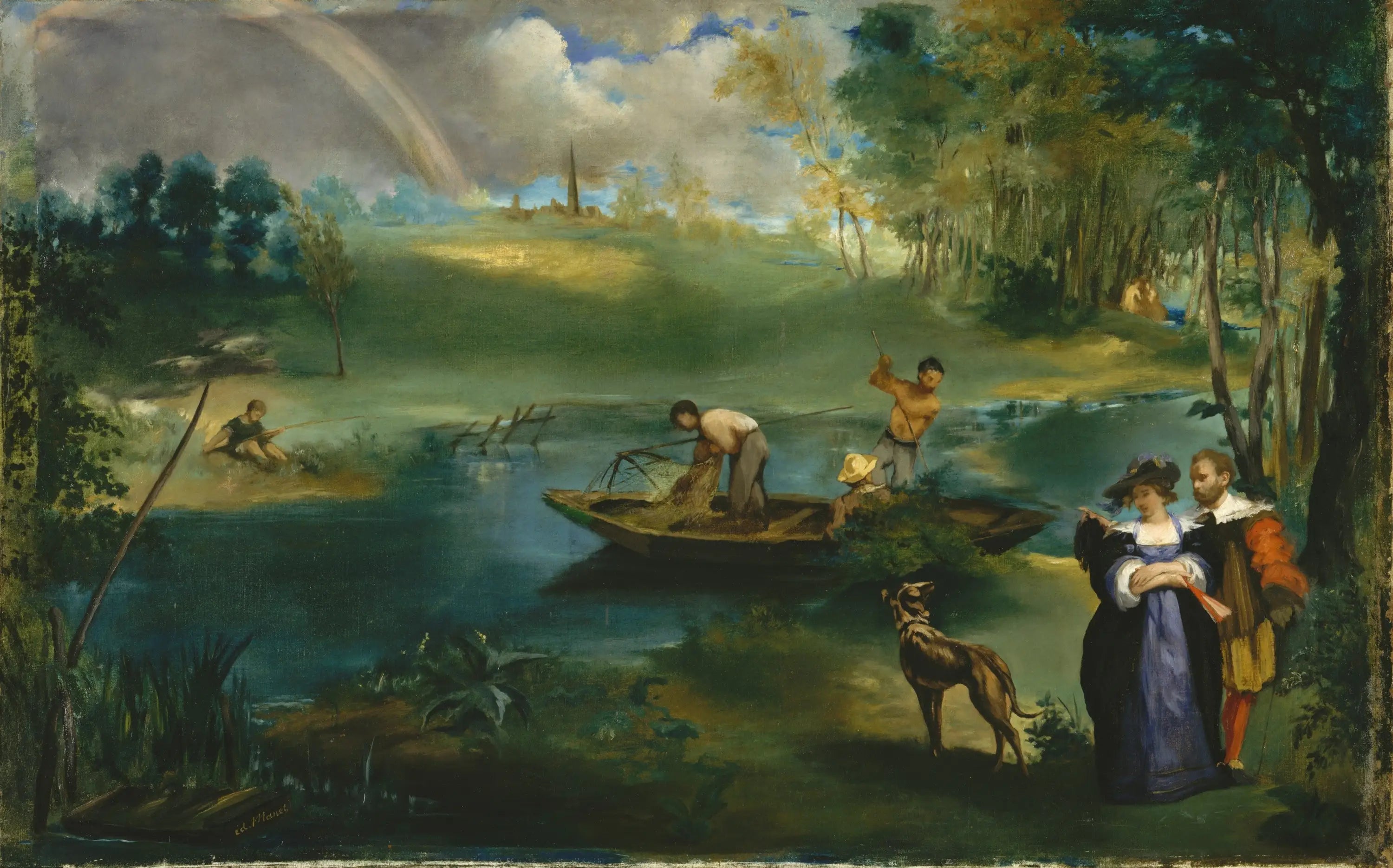 Reproduction du tableau « La pêche - Édouard Manet » par Alpha Reproduction en peinture à l’huile