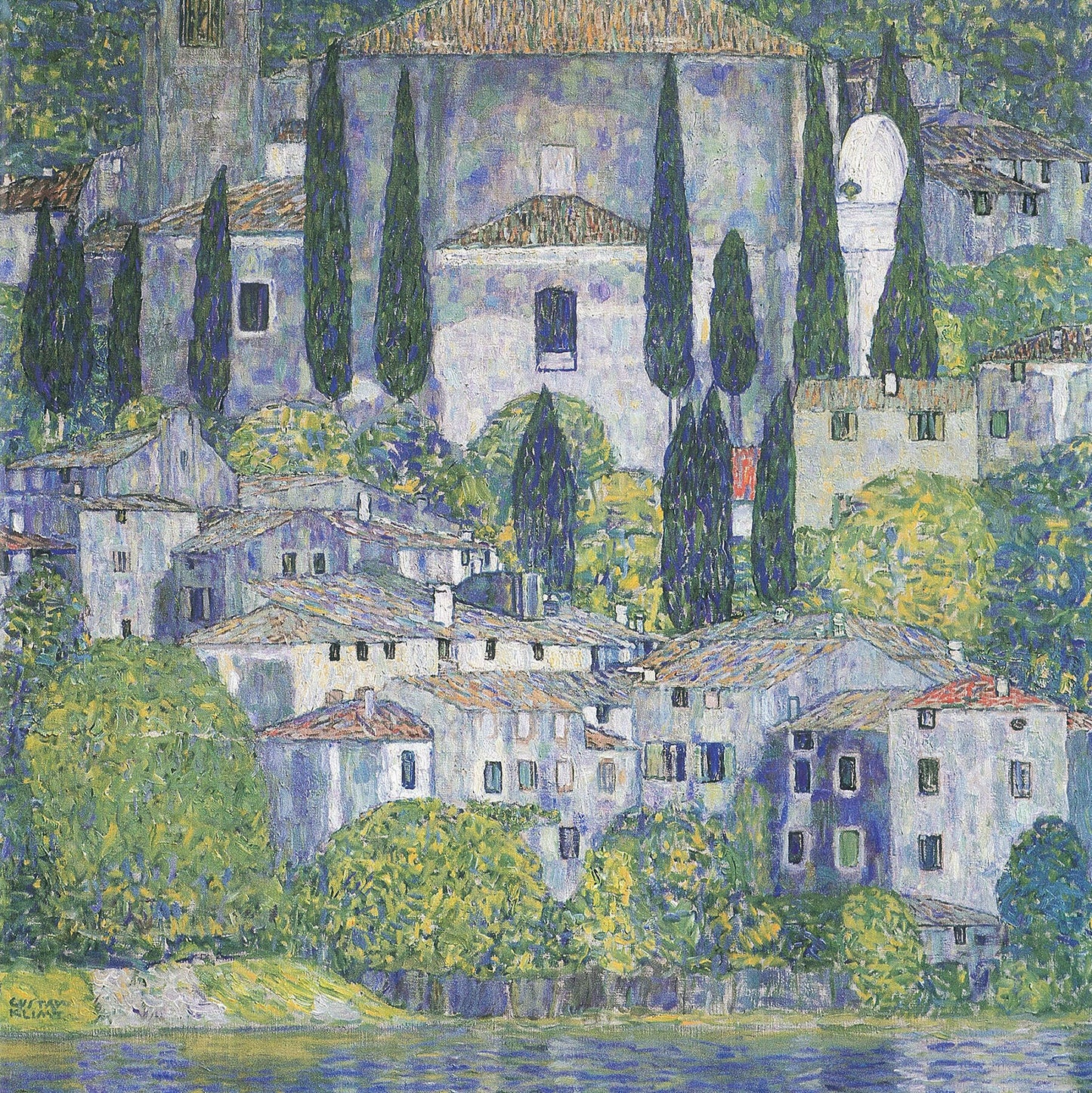 🏰✨ Kirche in Cassone – Gustav Klimt (1913)