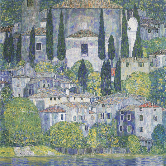 🏰✨ Kirche in Cassone – Gustav Klimt (1913)