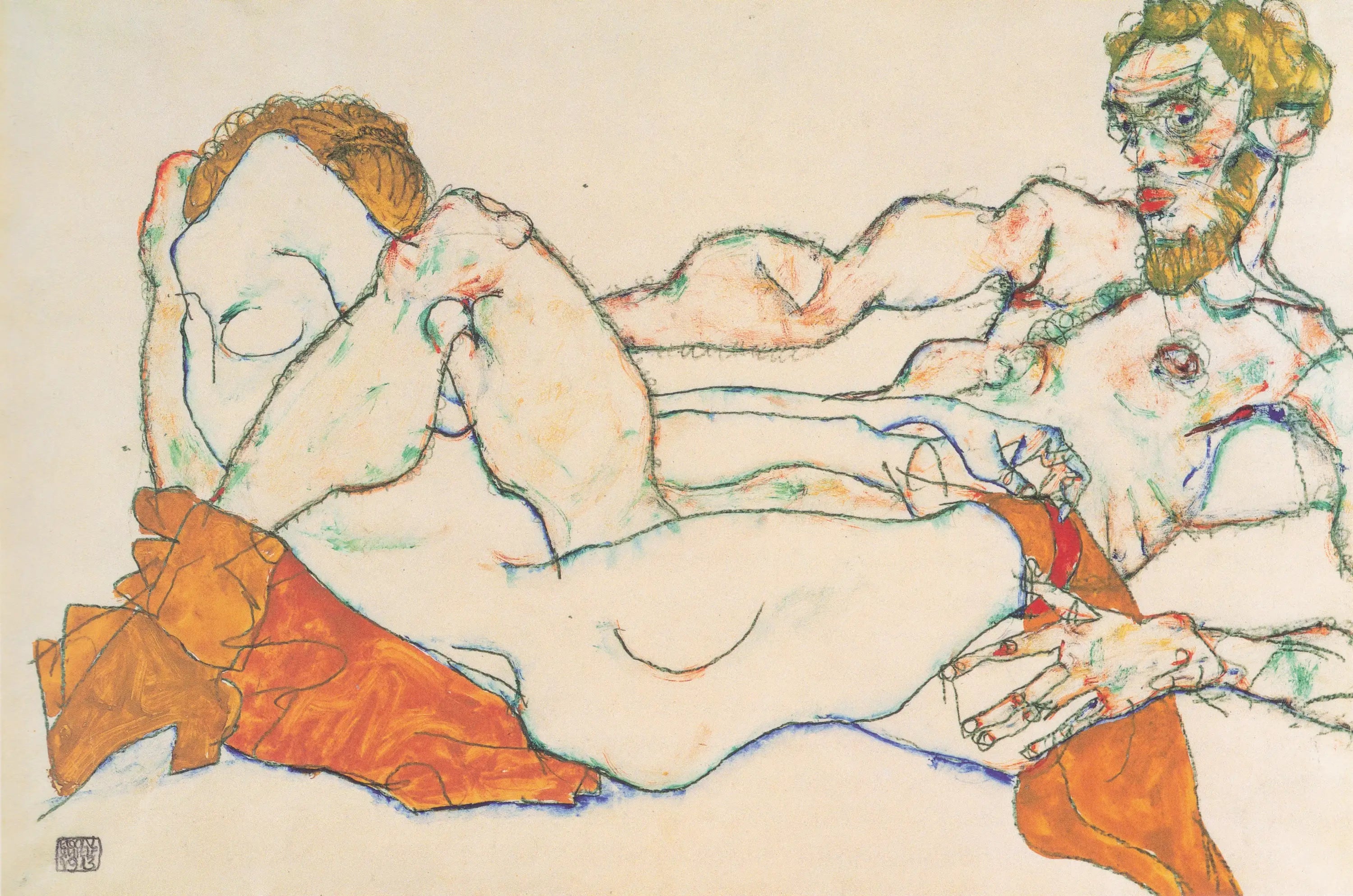 Reproduction du tableau « Q115385425 - Egon Schiele » par Alpha Reproduction en peinture à l’huile
