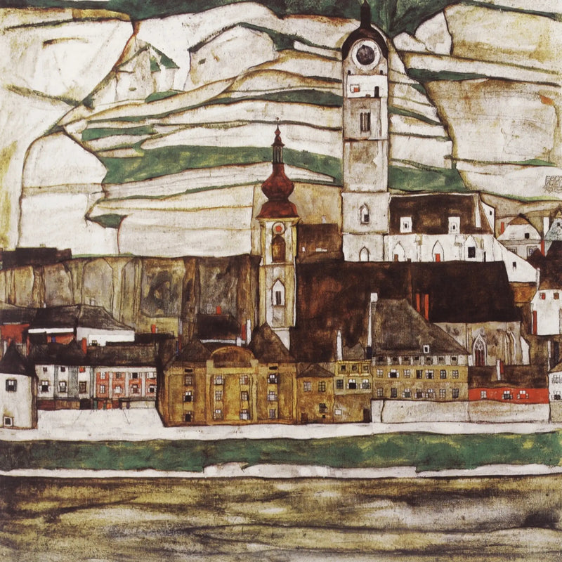Stein an der Donau, von Süden aus gesehen - Egon Schiele