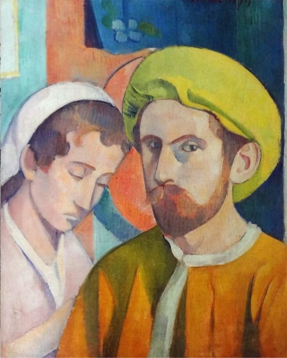 Porträt des Künstlers mit gelbem Turban - Émile Bernard