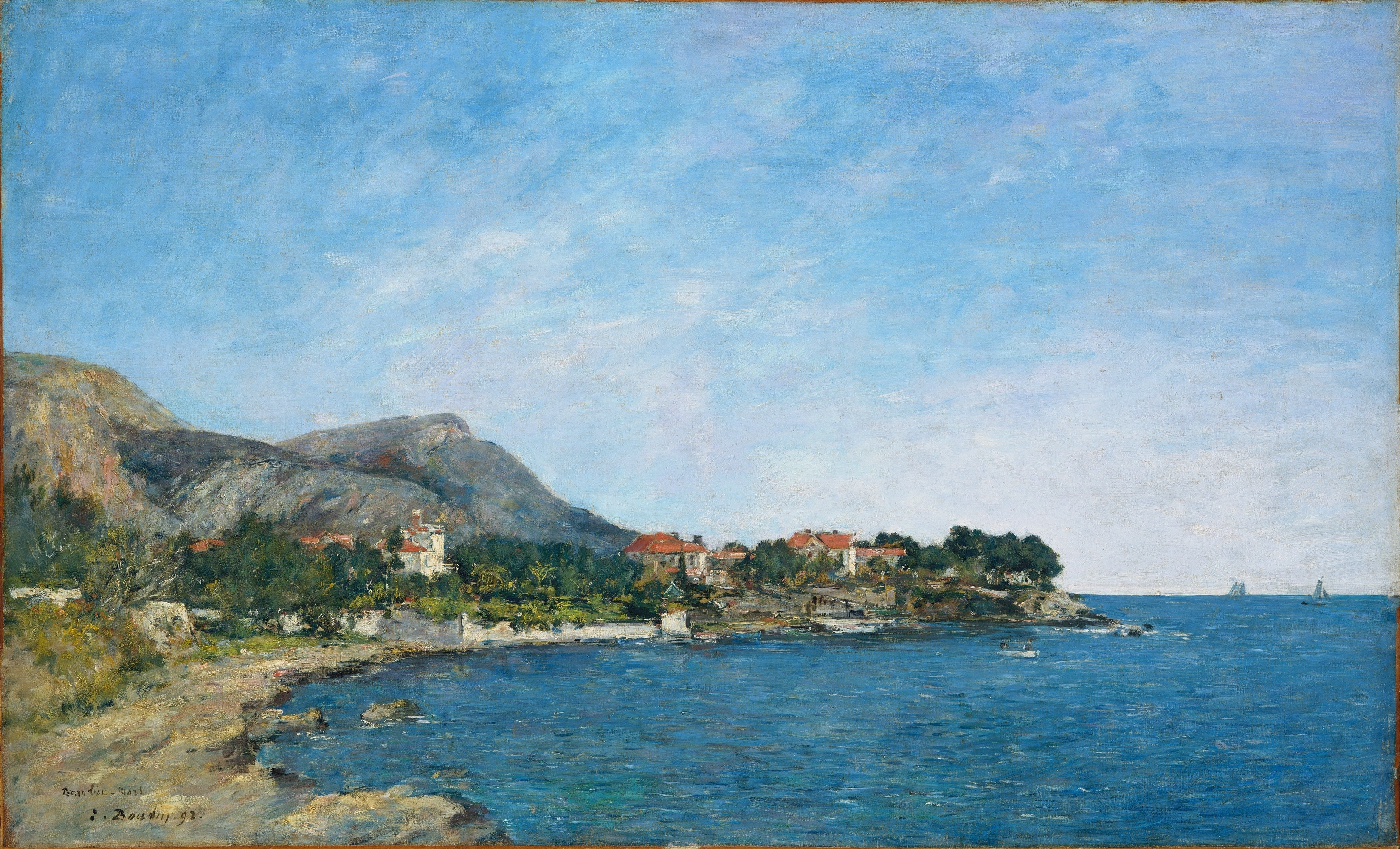 Reproduction du tableau « Beaulieu, La baie de Fourmis - Eugène Boudin » par Alpha Reproduction en peinture à l’huile