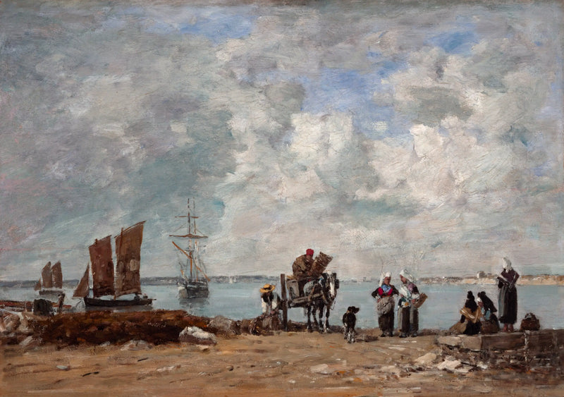 Fischerfrauen am Meer - Eugène Boudin