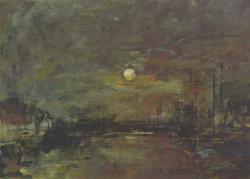 Dämmerung über dem Handelsbecken in Le Havre - Eugène Boudin