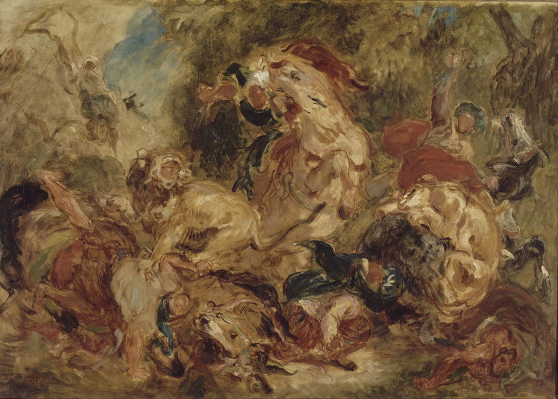 Löwenjagd - Eugène Delacroix
