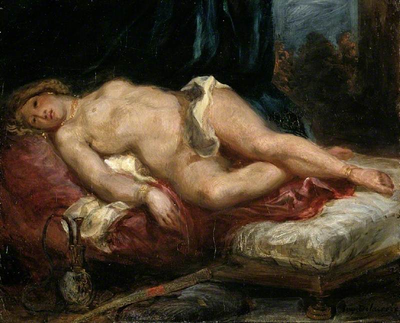 Reproduction du tableau « Odalisque allongée sur un divan - Eugène Delacroix » par Alpha Reproduction en peinture à l’huile