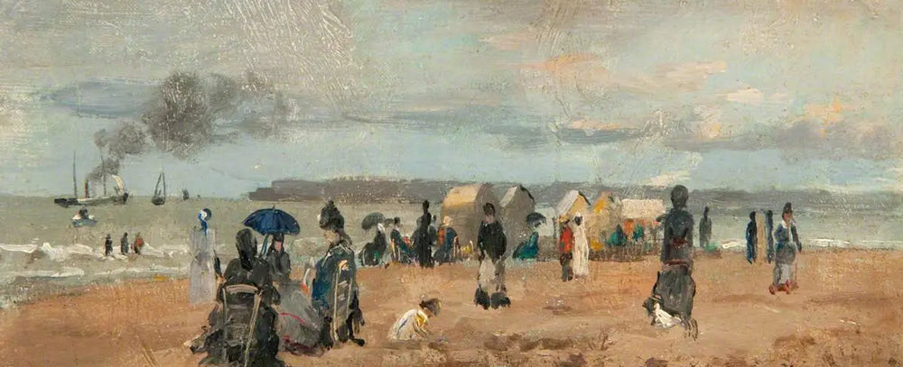 Reproduction du tableau « Sur la plage - Eugène Boudin » par Alpha Reproduction en peinture à l’huile