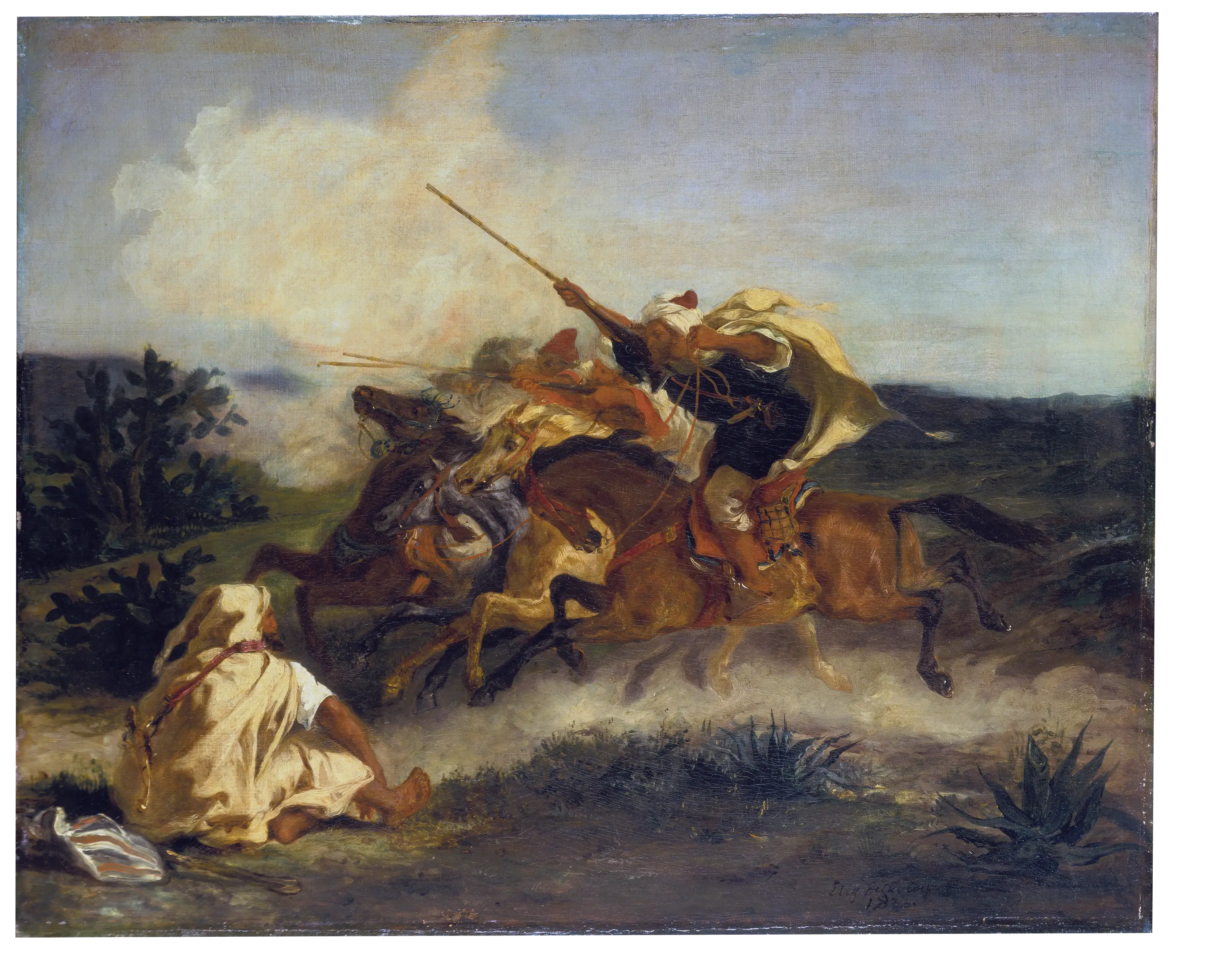 Reproduction du tableau « Fantaisie arabe - Eugène Delacroix » par Alpha Reproduction en peinture à l’huile