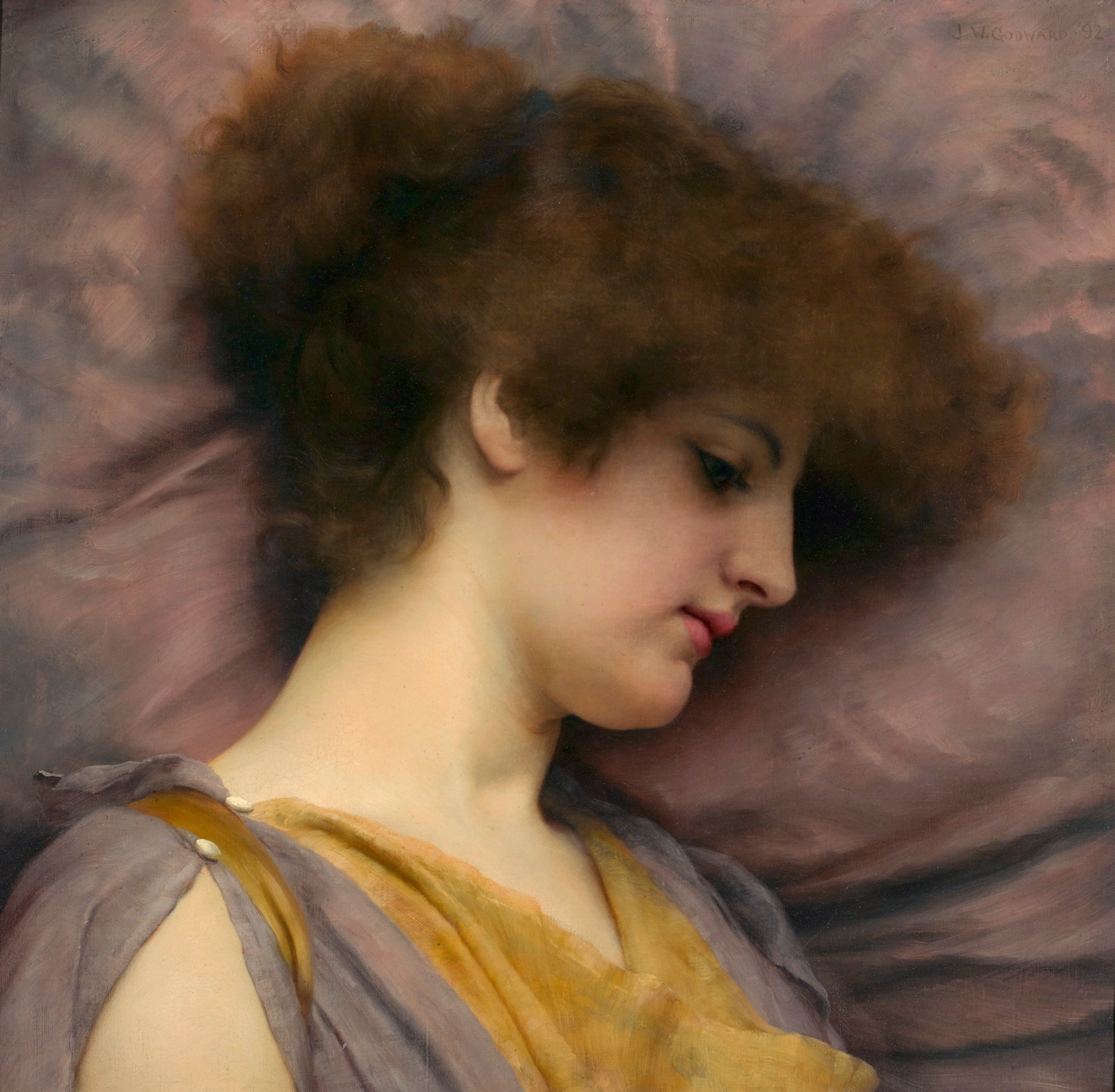 Pensées lointaines (Rose Pettigrew) - John William Godward - Alpha Reproduction