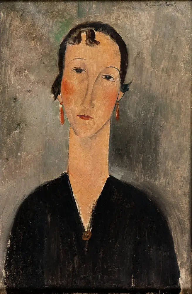 Frau mit Ohrringen - Amedeo Modigliani