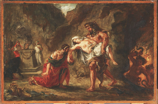 Reproduction du tableau « Hercule et Alceste - Eugène Delacroix » par Alpha Reproduction en peinture à l’huile