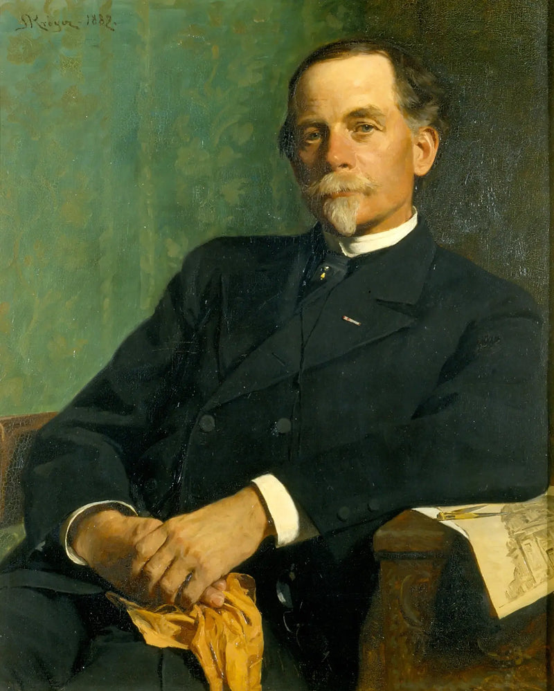 Architekt, Professor F. Meldahl sitzt - Peder Severin Krøyer